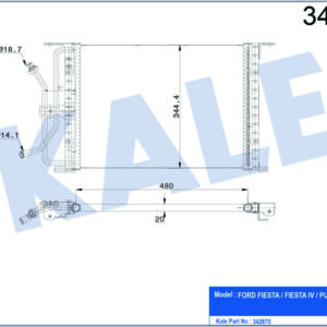 KLİMA KONDENSERİ FORD FIESTA BOX-PUMA AL-AL - KALE