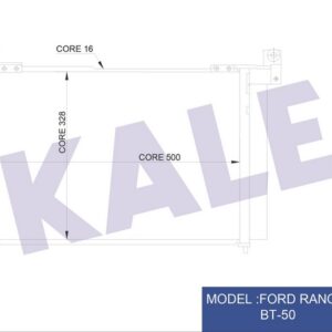 KLIMA RADYATORU KONDANSER RANGER 2.5TD 99 06 3.0TD 06 MAZDA B SERIE 2.2 2.5 99 06 - KALE