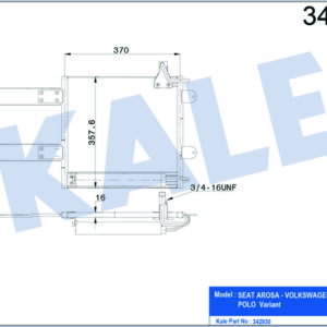 KLİMA KONDENSERİ VW POLO-LUPO-SEAT AROSA VARİANT AL-AL - KALE