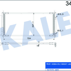 KLİMA KONDENSERİ HONDA CR-Z -INSIGHT-JAZZ III AL-AL - KALE