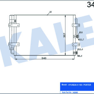 KLİMA KONDENSERİ HYUNDAI HYUNDAI H100 PORTER AL-AL - KALE