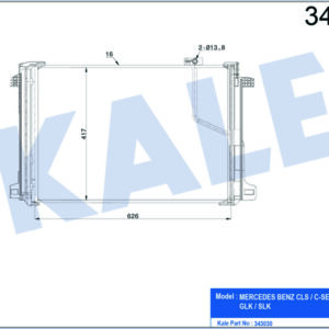 KLIMA RADYATORU MERCEDES X204 W204 S204 C204 C218 W212 A207 C207 - KALE