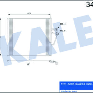 KLIMA RADYATORU BMW M52 M54 M62 S62 E39 Z8-E52 96 03 - KALE