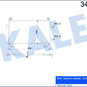 KLİMA KONDENSERİ TOYOTA YARIS-DAIHATSU CHARADE AL-AL - KALE