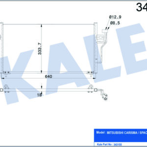 KLİMA KONDENSERİ MITSUBISHI CARISMA-SPACESTAR AL-AL - KALE