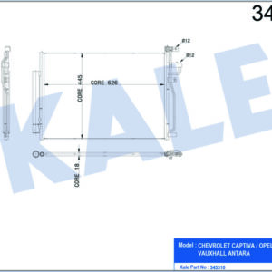 KLİMA KONDENSERİ OPEL ANTARA-CHEVROLET CAPTIVA AL-AL - KALE