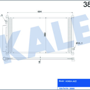 KLİMA KONDENSERİ HONDA FIT III AL-AL 714X380X16 - KALE