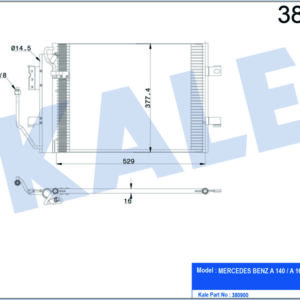 KLIMA RADYATORU MERCEDES A-CLASS W168 97 04 - KALE