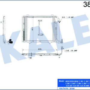 KLIMA RADYATORU MERCEDES C-CLASS W202 S202 - KALE