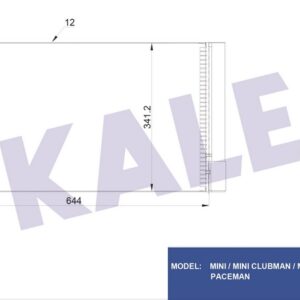 KLİMA KONDENSERİ MINI-MINI CLUBMAN-MINI COUNTRYMAN-MINI PACEMAN AL-AL 644X341X16 - KALE