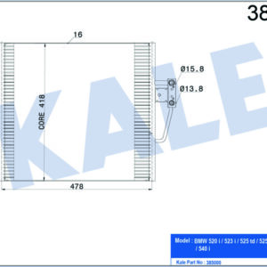 KLİMA KONDENSERİ BMW 520İ-523İ-525TD-525TDS-528İ-535İ-540İ AL-AL 478X418X16 - KALE