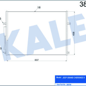 KLİMA KONDENSERİ JEEP GRAND CHEROKEE II AL-AL 637X458X16 - KALE