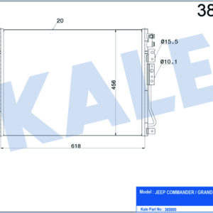 KLİMA KONDENSERİ JEEP COMMANDER GRAND CHEROKE III AL-AL 618X456X20 - KALE