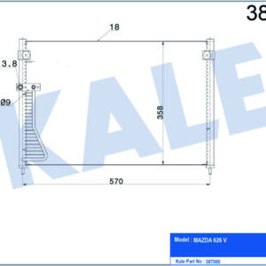 KLİMA KONDENSERİ MAZDA 626 V AL-AL 570X358X18 - KALE