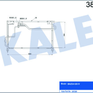 KLİMA KONDENSERİ MAZDA 626 IV AL-AL 564X308X16 - KALE