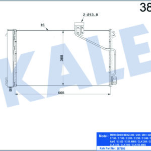 KLIMA RADYATORU MERCEDES W203 CL203 S203 C209 A209 - KALE