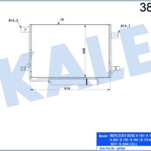 KLIMA RADYATORU MERCEDES W169 W245 - KALE