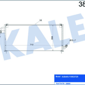 KLİMA KONDENSERİ SUBARU FORESTER AL-AL 712X338X16 - KALE