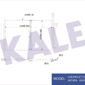 KLİMA KONDENSERİ OPEL ANTARA-CHAVROLET CAPTIVA AL-AL 670X393X18 - KALE