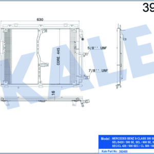 KLIMA RADYATORU MERCEDES S-CLASS W140 91 98 - KALE