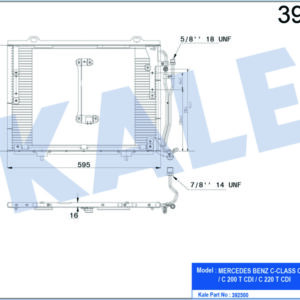 KLIMA RADYATORU MERCEDES W202 S202 W210 - KALE