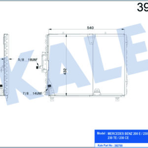 KLIMA RADYATORU MERCEDES W124 S124 C124 - KALE