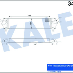 TURBO RADYATÖRÜ INTERCOOLER NISSAN QASHQAI AL-PL-BRZ - KALE