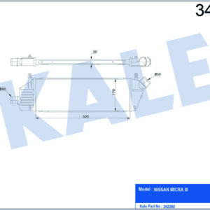 TURBO RADYATÖRÜ INTERCOOLER NISSAN NISSAN MICRA III AL-PL-BRZ - KALE