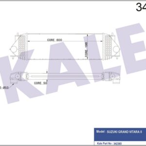 TURBO RADYATÖRÜ INTERCOOLER SUZUKI GRAND VITARA II AL-PL-BRZ - KALE