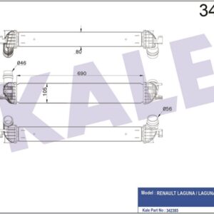 TURBO RADYATÖRÜ INTERCOOLER LAGUNA COUPE-LAGUNA III-LATITUDE 1.5 DCI AL-PL-BRZ - KALE