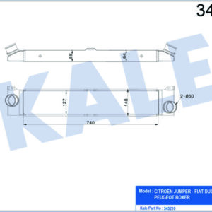 TURBO RADYATÖRÜ INTERCOOLER PEUGEOT BOXER BUS-BOX-CITROEN JUMPER BUS-BOX AL-PL-BRZ 745X145X64 - KALE