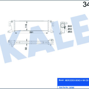 TURBOSARJ RADYATORU MERCEDES A-CLASS W168 01 04 VANEO 414 02 05 - KALE