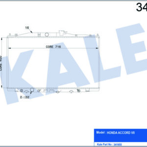 RADYATÖR HONDA ACCORD VII AL-PL-BRZ - KALE