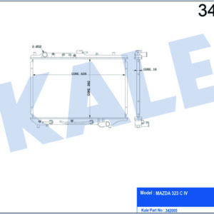 RADYATÖR MAZDA 323 C IV AL-PL-BRZ - KALE
