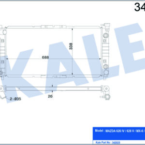 RADYATÖR MAZDA 626 IV HATCHBACK-626 V-MX6 AL-PL-BRZ - KALE