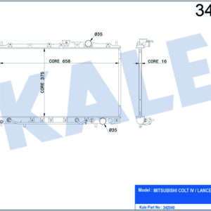 RADYATÖR MITSUBISHI MITSUBISHI COLT IV-LANCER V AL-PL-BRZ - KALE
