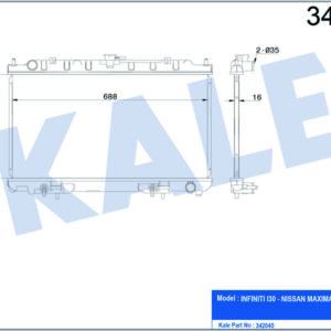 RADYATÖR HYUNDAI I30-NISSAN MAXIMA AL-PL-BRZ - KALE