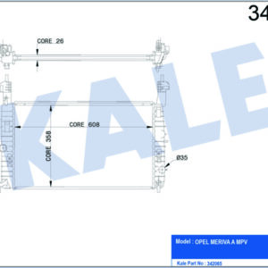 RADYATÖR OPEL MERIVA 1.7 CDTI 03-10 AL-PL-BRZ AC - KALE