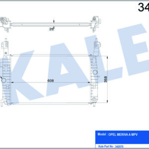 RADYATÖR OPEL MERIVA AL-PL-BRZ - KALE