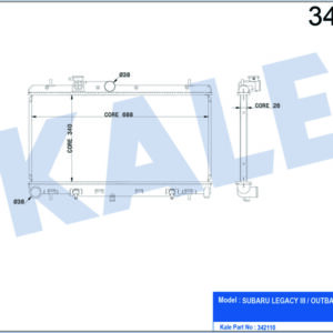 RADYATÖR SUBARU LEGACY IV-OUTBACK AL-PL-BRZ - KALE