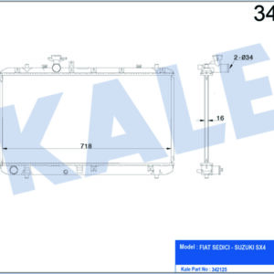 RADYATÖR FIAT SEDICI-SUZUKI SX4 AL-PL-BRZ - KALE