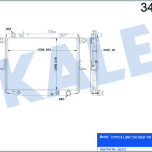 RADYATÖR TOYOTA LAND CRUISER 100 AL-PL-BRZ - KALE