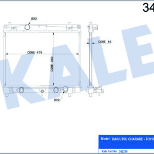 RADYATÖR TOYOTA YARIS DAIHATSU CHARADE AL-PL-BRZ - KALE