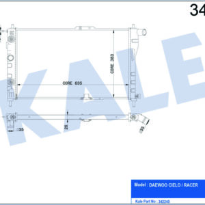 RADYATÖR DAEWOO CIELO AL-PL-BRZ - KALE