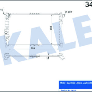 RADYATÖR DAEWOO LANOS CHERY CHANCE-SEN S AL-PL-BRZ - KALE