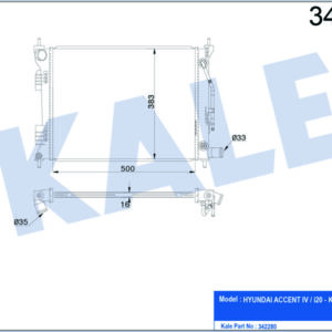 RADYATÖR HYUNDAI HYUNDAI ACCENT IV SALOON-HYUNDAI İ20-KIA KIA RIO III AL-PL-BRZ - KALE