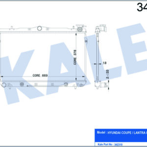 RADYATÖR HYUNDAI ELANTRA II-COUPE AL-PL-BRZ - KALE
