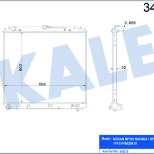 RADYATÖR NISSAN NAVARA-NP300-PATHFINDER AL-PL-BRZ - KALE