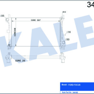 MOTOR SU RADYATORU FOCUS I 1.6 16V / 2.0 16V 98 04 OTOMATIK SANZM. 600 348 26 - KALE