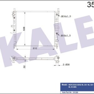 MOTOR SU RADYATORU MERCEDES ML-CLASS W163 98 05 - KALE